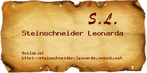 Steinschneider Leonarda névjegykártya